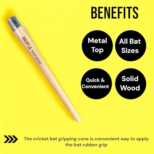 Cricket Bat Grip Cone for Rubber Grip Fitting with Metal Top