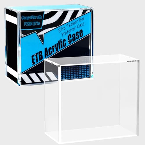 Botyboty 1 Pack Acrylic ETB Protector Case for Elite Trainer Boxes, Magnetic 5mm Thick Display