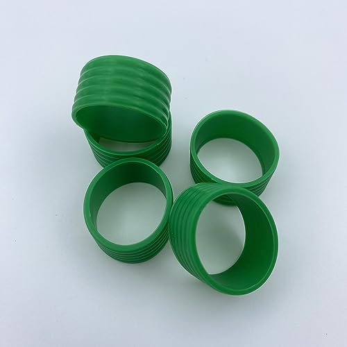 Silicone Racket Grip Bands - 8 Pcs Grass Green for Tennis & Pickleball