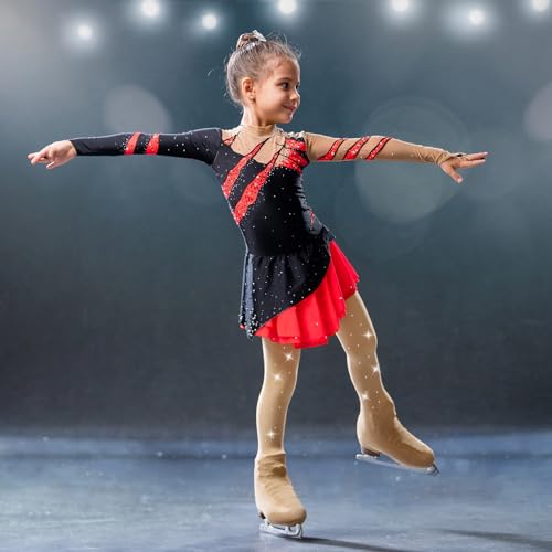 Figure Skating Tights with Rhinestones - Small / Brown