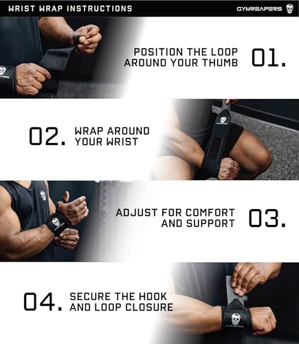 Weightlifting Wrist Wraps - IPF Approved, Heavy Duty Support for Powerlifting