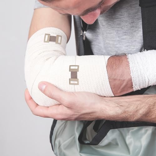 100 Pcs Skin Color Elastic Bandage Clips - Durable & Reusable