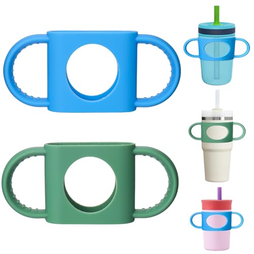 Silicone Cup Grip for Owala Toddler Cup - Green & Blue