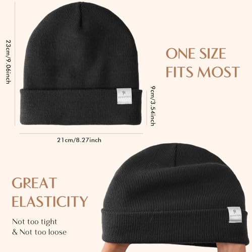 Womens Satin Lined Knit Beanie Hat - One Size Grey-Blue