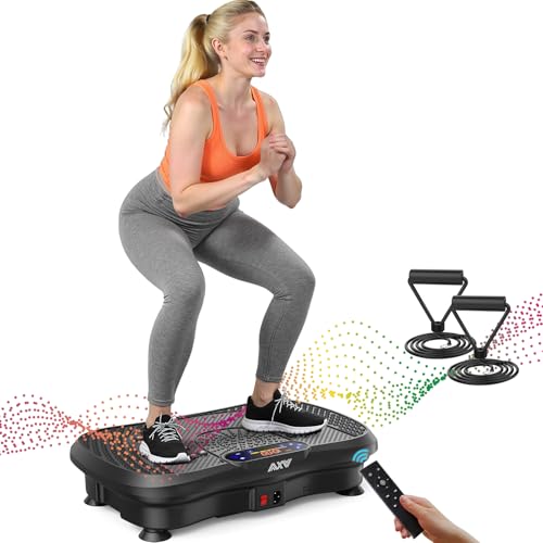 Vibration Plate Fitness Machine with Bluetooth & Resistance Bands