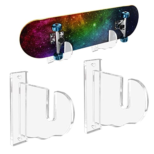 Skateboard Wall Mount Display - Transparent Acrylic Hanger