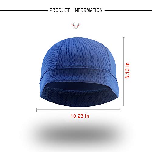 3 Pack Cooling Skull Cap Helmet Liner - Medium / Black, Royal Blue, Grey