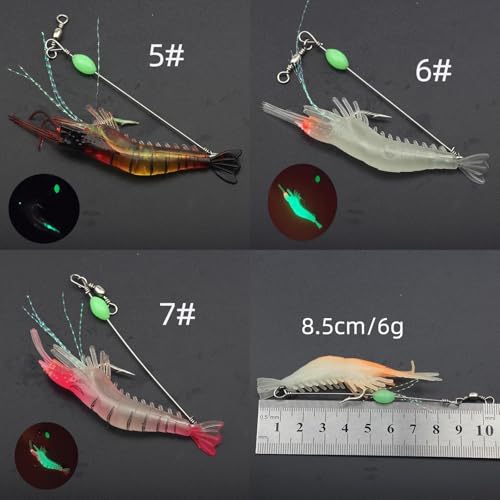 7-Piece Soft Luminous Shrimp Fishing Lure Set - Premium Quality