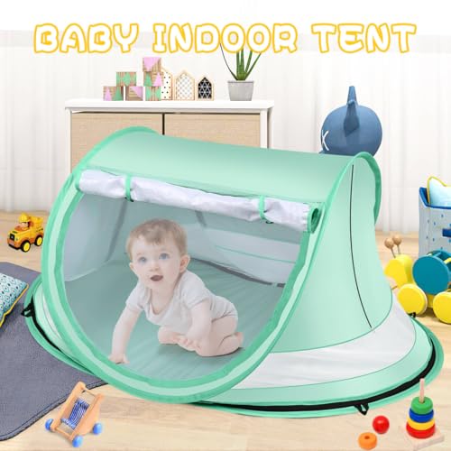 Baby Beach Tent - Pop Up UV Sun Shade for Infants, Green