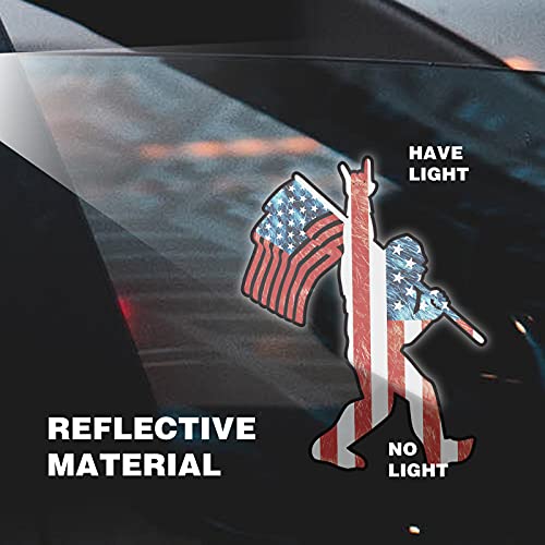 American Flag Decal - 5x5 Inch Patriotic Vinyl Sticker for Car and Laptop
