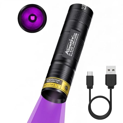 Rechargeable 365nm UV Flashlight - Blacklight Detection Tool