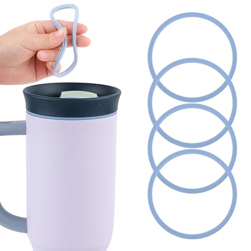 4-Pack Silicone Replacement Gaskets for 40oz Tumblers - Leak-Proof Seal