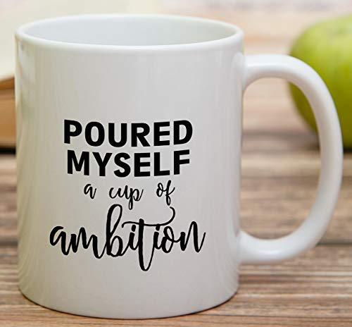 Retreez 11oz Ceramic Coffee Mug - Ambition Entrepreneur Quote, Dishwasher & Microwave Safe