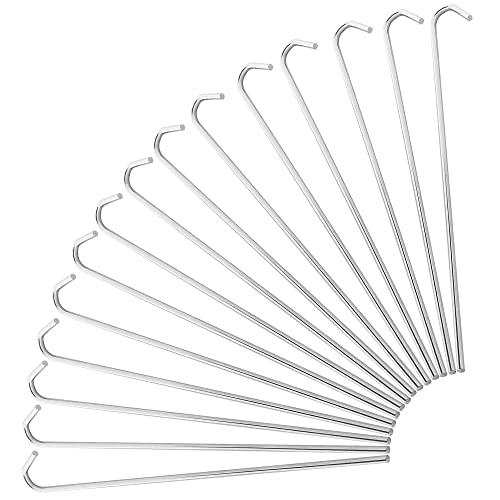 9" Galvanized Steel Tent Stakes - Pack of 20 for Camping & Gardening