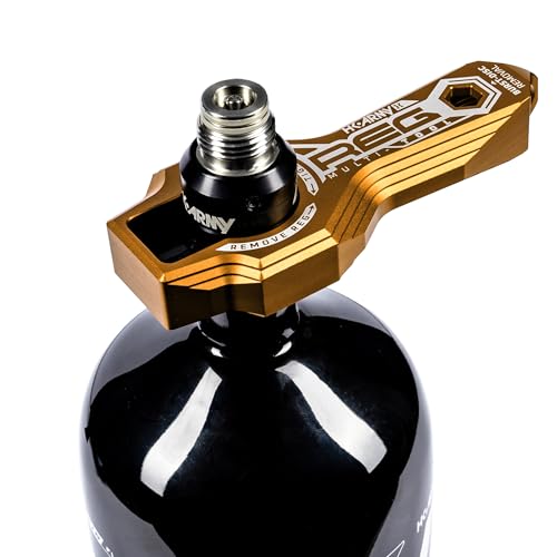 HK Army Tank Regulator Multi-Tool with O-Rings, Burst Disc & Carabiner - Gold