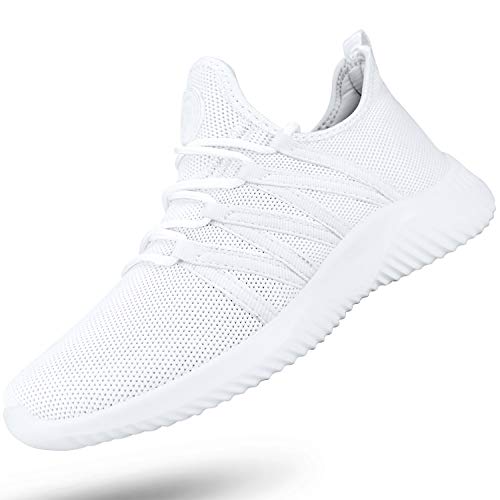 Feethit Women's Slip-On Tennis Sneakers All White - Running Shoes