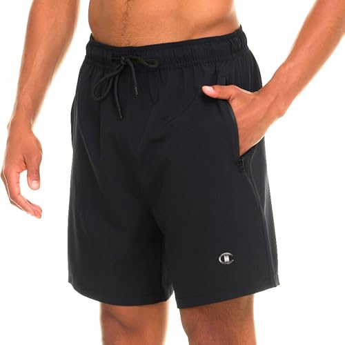 Champion Men's 7" Board Shorts with Compression Liner – Black, Medium