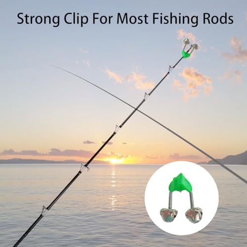 10-Pack Fishing Rod Alarm Bells - Clip-On Double Bell Bite Alert
