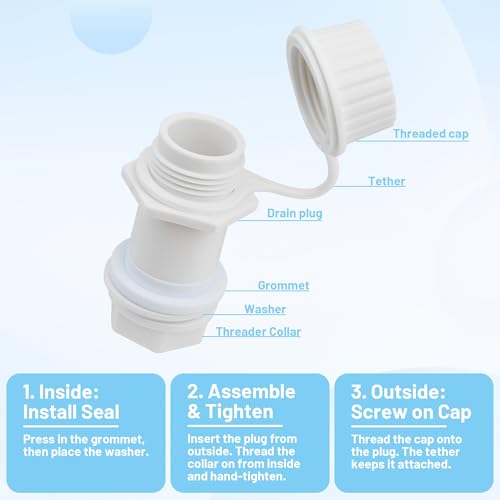 Drain Plug Replacement Kit for Igloo Coolers 50–165 Qt - 1 Pack