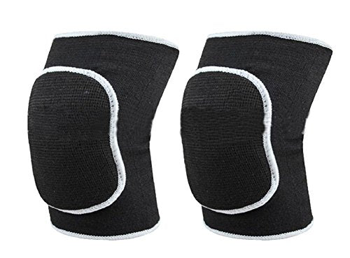 Breathable Anti-Slip Knee Support Sleeves for Running and Sports - Black