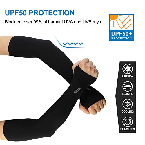 Unisex Arm Compression Sleeves with UV Sun Protection & Thumb Hole