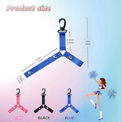 Pom Pom Holder Hanger for Cheer Backpack - Black, 2Pcs
