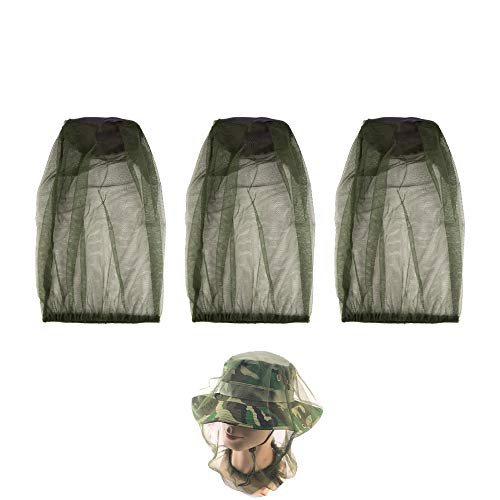 3-Piece Mosquito Head Net Set - Fine Mesh Bug Protection