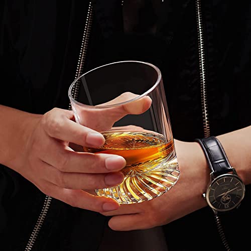 OPAYLY 12 oz Whiskey Glasses, Old Fashioned Glasses Set of 6 – Lead-Free Crystal Rocks Glasses