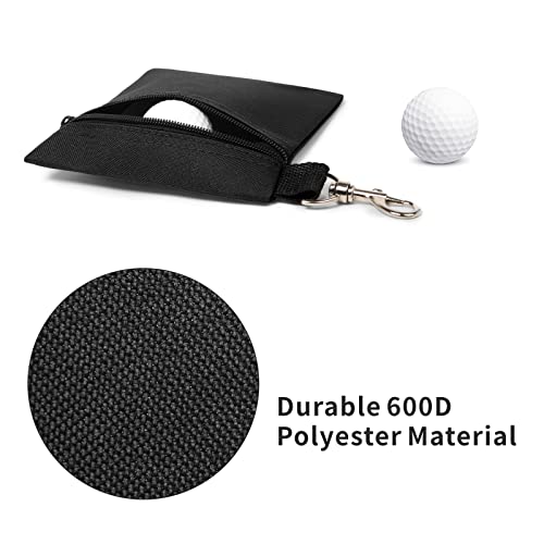 Professional Golf Tee Pouch - 5.62x6.87 Inch - Black