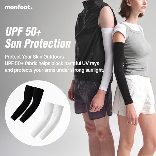 Cooling UV Protection Arm Sleeves - White (2 Pairs)