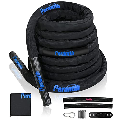 Heavy Battle Rope with Protective Sleeve - 1.5" x 30 ft Length