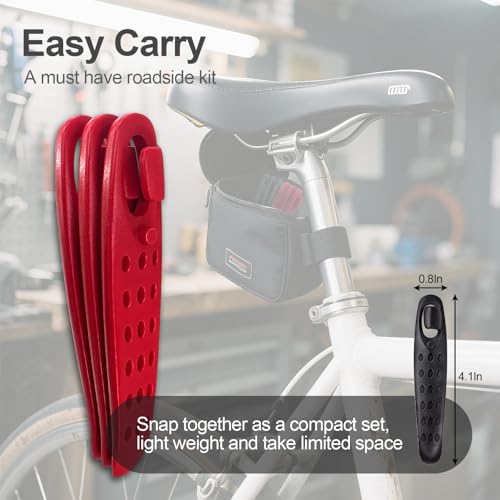 Ultra-Strong Bicycle Tire Levers - 6-Piece Compact Bike Repair Tool Kit