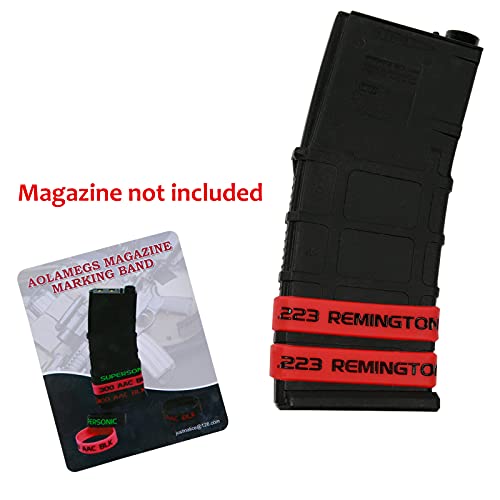 Magazine Marking Bands - 6 Pack Red-Black Silicone