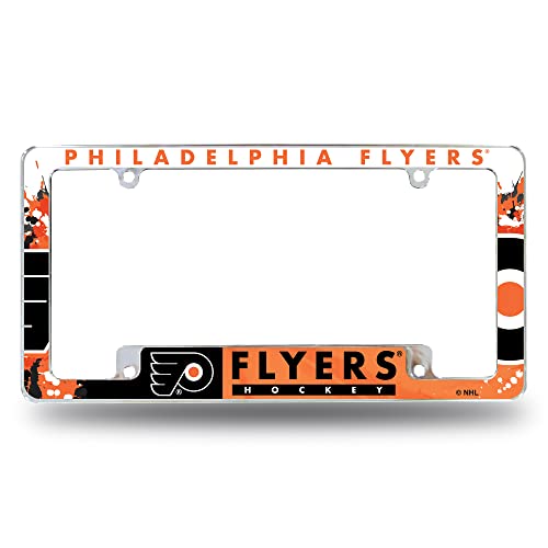 12" x 6" Chrome License Plate Frame - Philadelphia Flyers