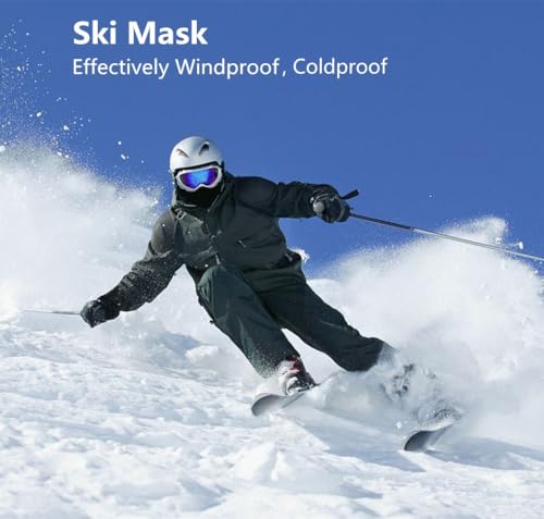 Full Face Balaclava Ski Mask - Windproof UV Protection - White