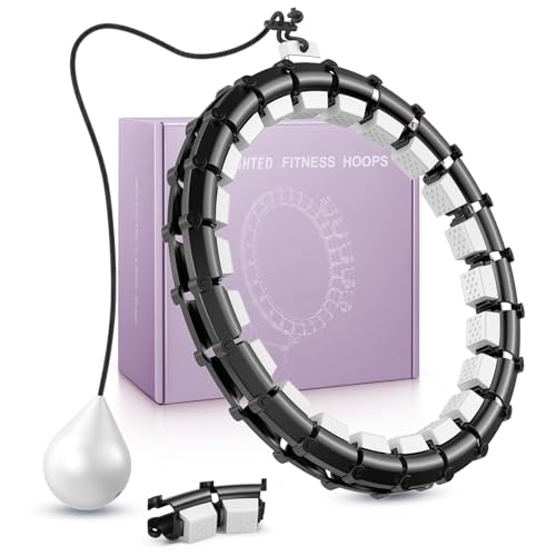 Quiet Detachable Knots Fitness Hula Hoop - Black