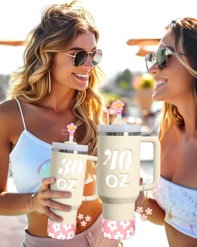 Silicone Cup Boot and Leak-Proof Lid Set for 30 & 40 oz Tumblers - Light Pink