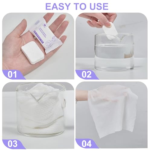 Disposable Compressed Face Towels - 30 Pcs White, Soft Cotton