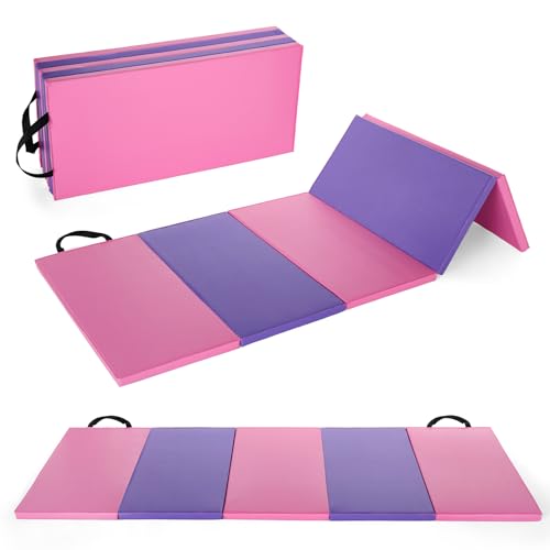 Portable Gymnastics Mat - 6.2 x 2.6 Ft, 2-Inch Thick, 4-Fold