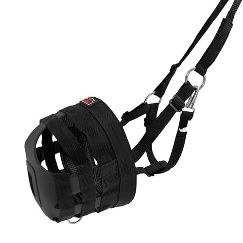 Horse Grazing Muzzle - Breathable & Comfortable - Black, Large
