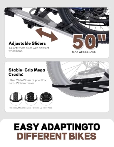 Ez-Fold 2-Bike Electric Bike Rack with Ramp - 200 lbs Capacity