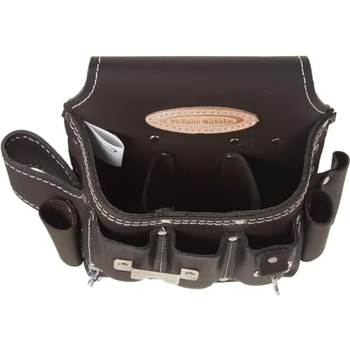McGuire-Nicholas 526-CC Brown Professional Electrician'S Pouch, oil tanned leather