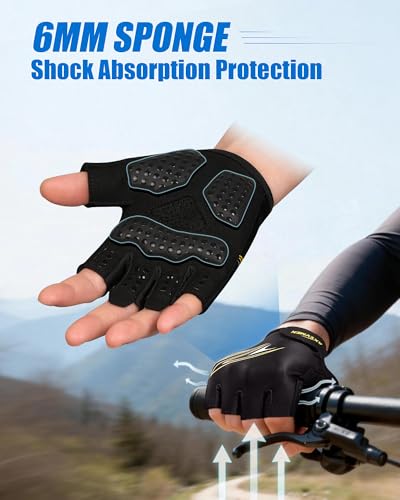 Padded Cycling Gloves for Men and Women - Anti-Slip Breathable - Medium
