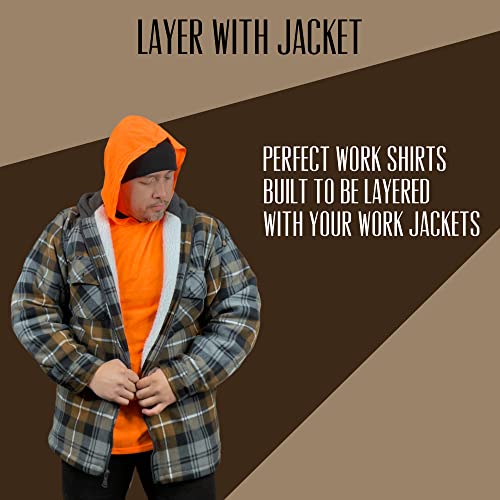 Safety High Visibility Shirts for Men, Construction Shirts for Men, Camisas De Trabajo para Hombre Construccion