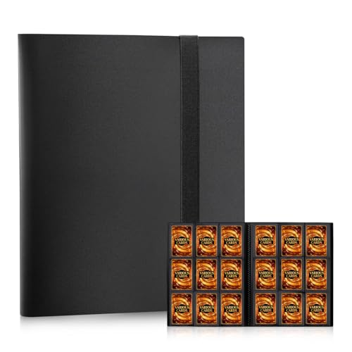 9-Pocket Card Binder - 360 Slots for Trading Cards - Black