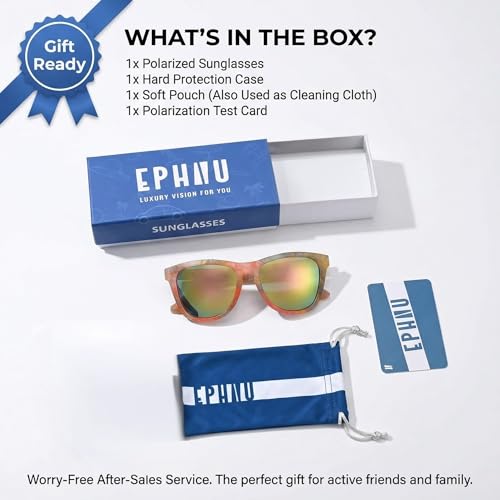EPHIU Polarized Sports Sunglasses - Mirror Lens Square Frame for Women & Men, No Slip No Bounce Active Eyewear for Running, Beach (Crystal Marble Gold)