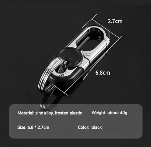 Personalized Stainless Steel Car Keychain Set - Black, Blue, Orange