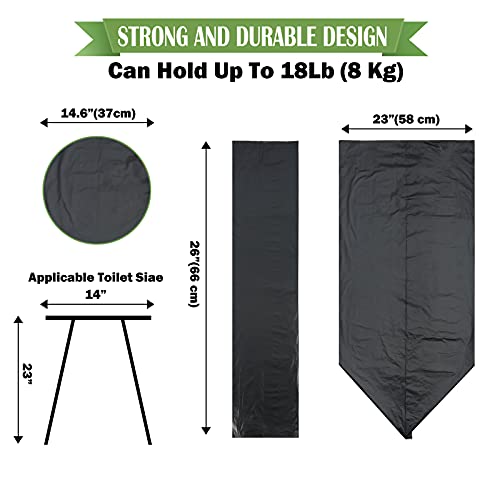 Biodegradable Portable Toilet Bags - 20 Count, 8 Gallon