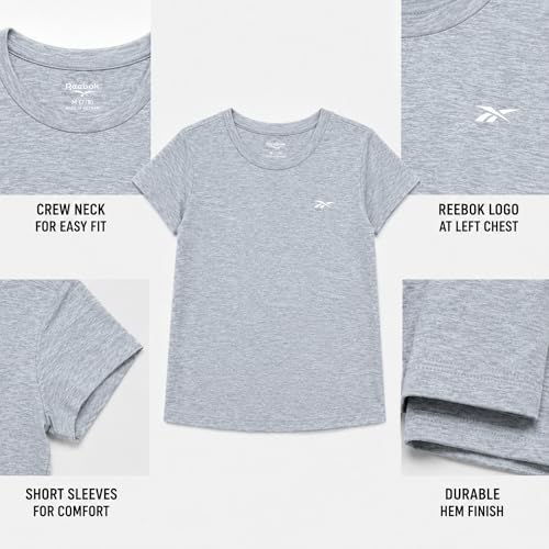 Girls Performance Short Sleeve Athletic T-Shirt - Light Grey / 8