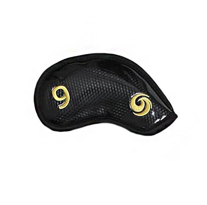 Leather Golf Iron Head Covers - Set of 10/12 - Embroidered Number Tags